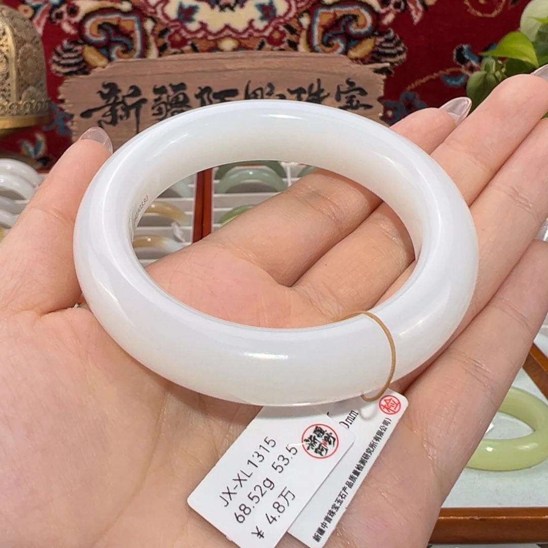 和田玉未镶嵌手镯新疆和田玉羊脂白