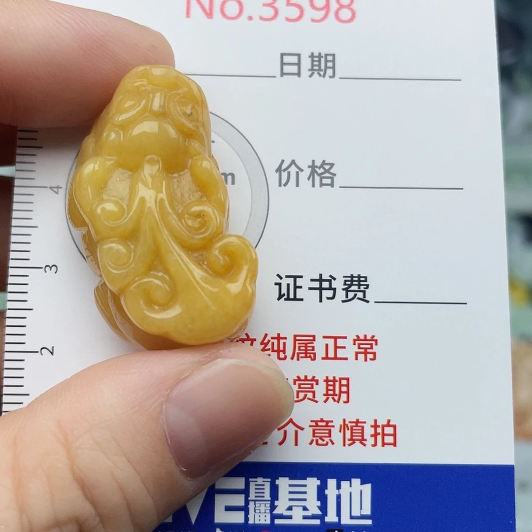 未镶嵌挂件翡翠3598