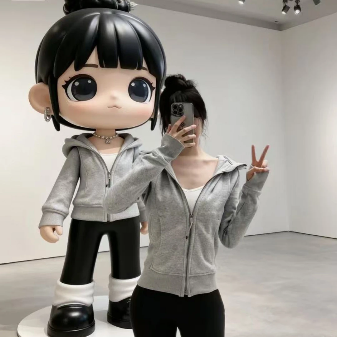 【筱筱专属】原汁原味小章鱼同款修身长袖连帽卫衣