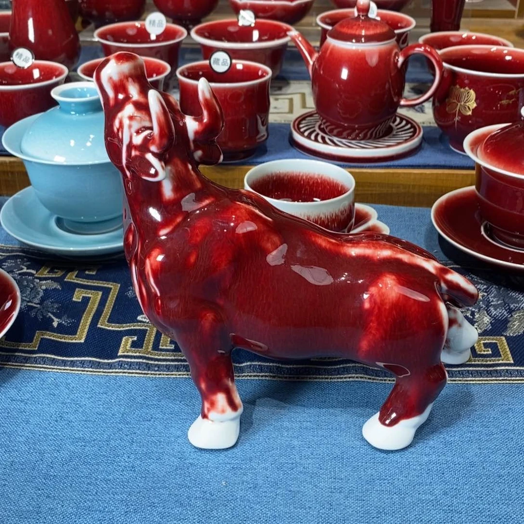 景德镇浅行窑摆件全品牛