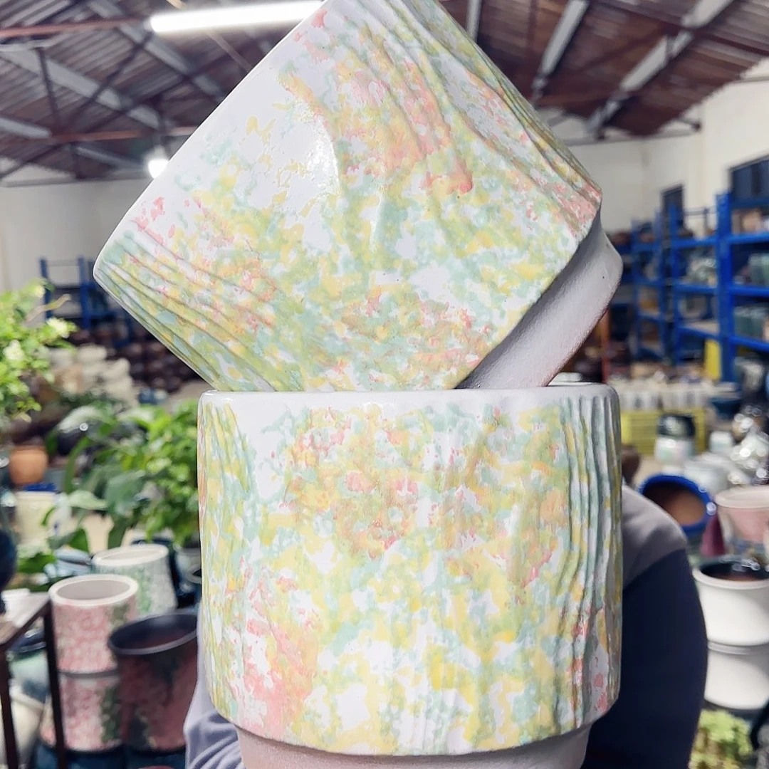 紫砂花盆高18口20