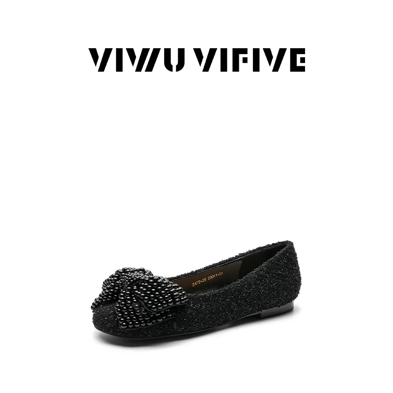 V5 VIWU.VIFIVE「明珠」25春季新欧若风女鞋玛丽珍芭蕾舞鞋珍珠百搭