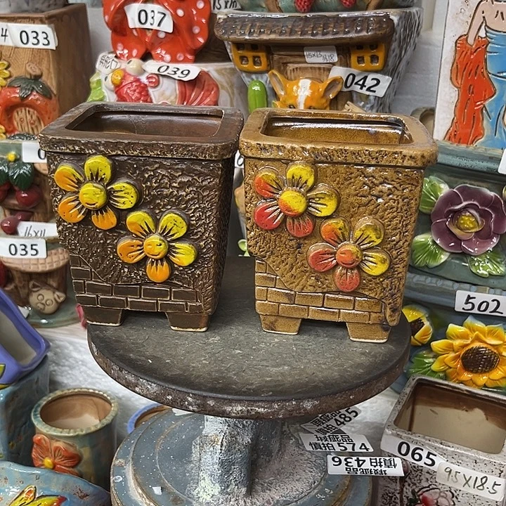 粗陶材质多肉花盆