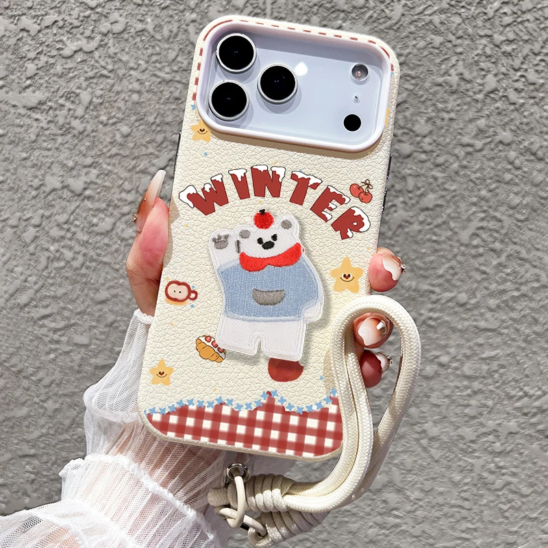 适用iphone17promax手机壳苹果16北极熊15pro防摔14/13/12/11/air