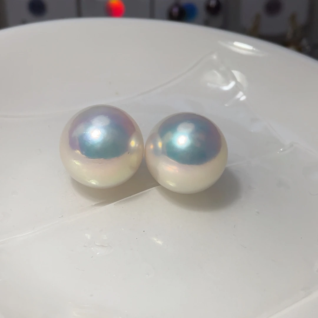 银S925镶嵌耳饰淡水珍珠