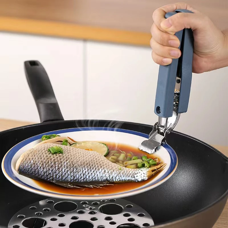 防烫夹子碗夹盘子夹蒸菜夹取器厨房工具防滑神器不锈钢加厚取碗夹