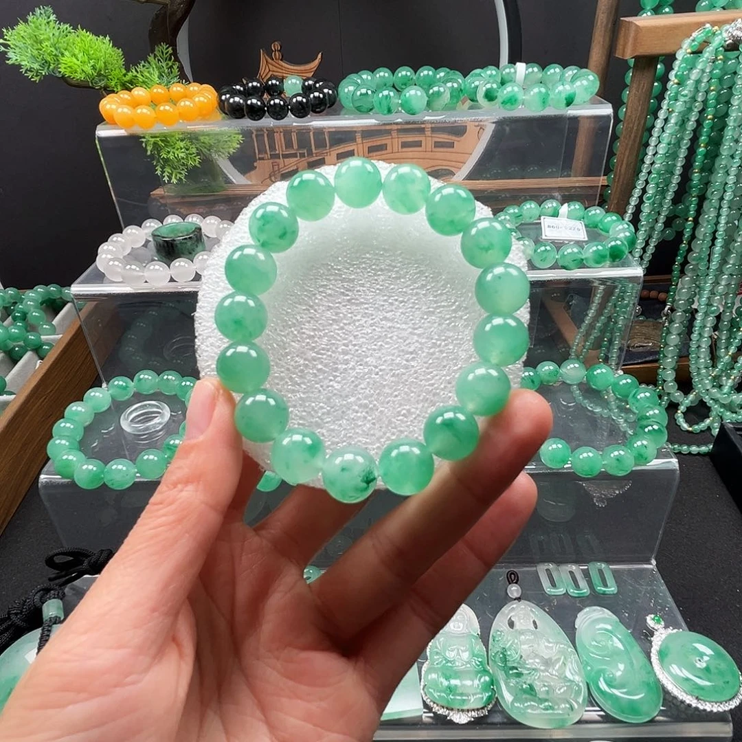 石英质玉（非洲翠）未镶嵌手串