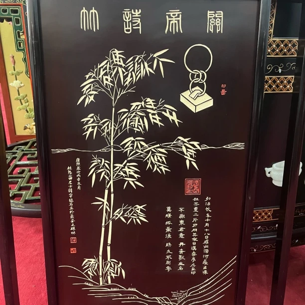 扬州漆器刻漆工艺挂画（清仓款）