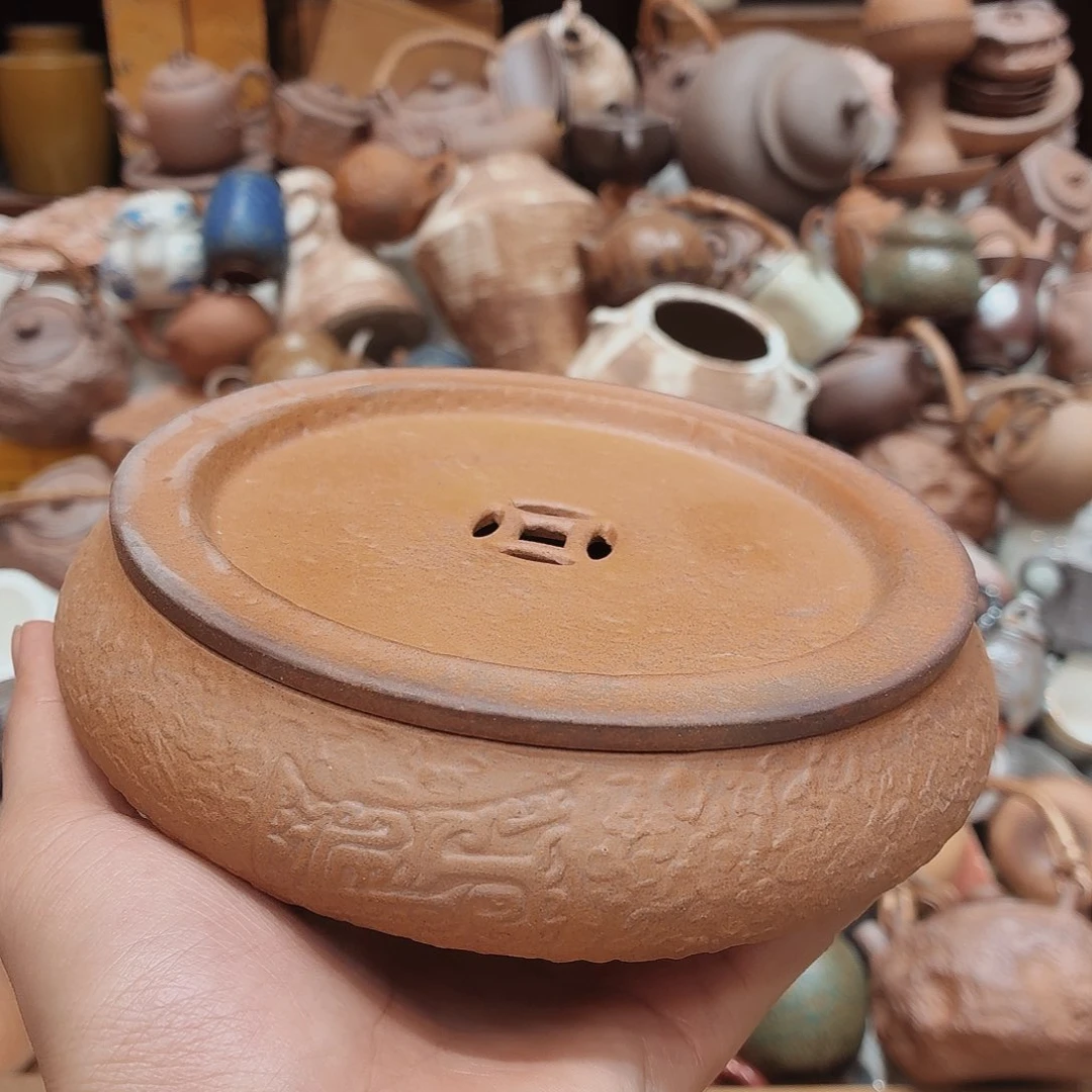 柴烧老岩泥高温茶器皿
