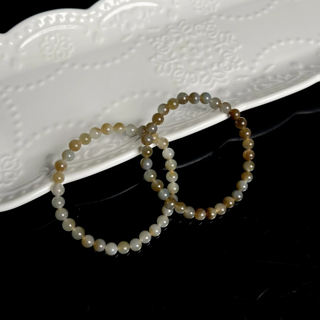 【大鱼甄选】新疆且末糖青料和田玉手串5m+ML4多样性发其一