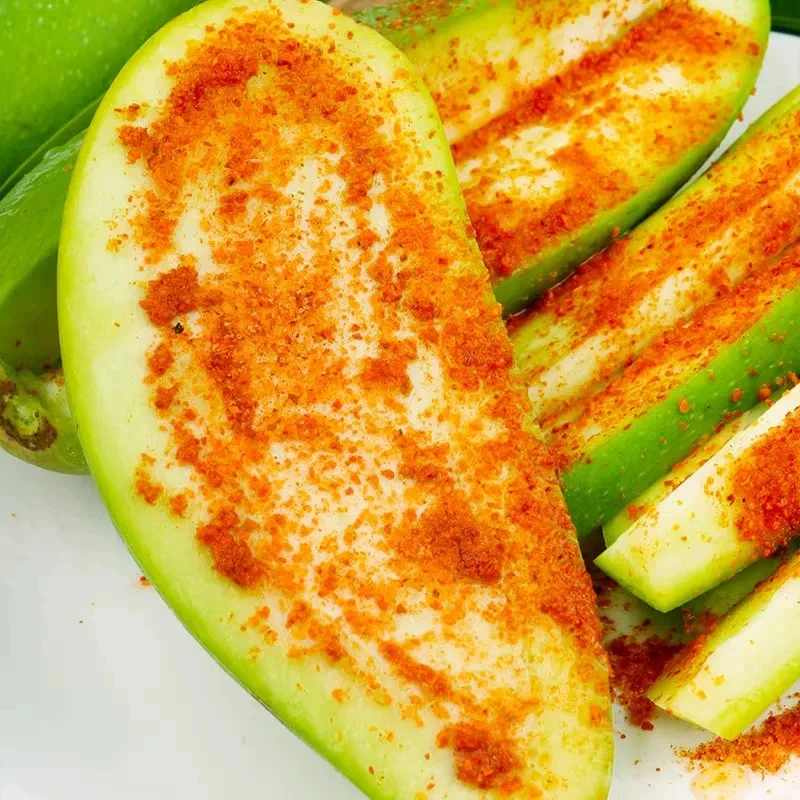 三亚直发生芒果半熟半生回去沾辣椒盐酱油腌芒果蘸酱芒果