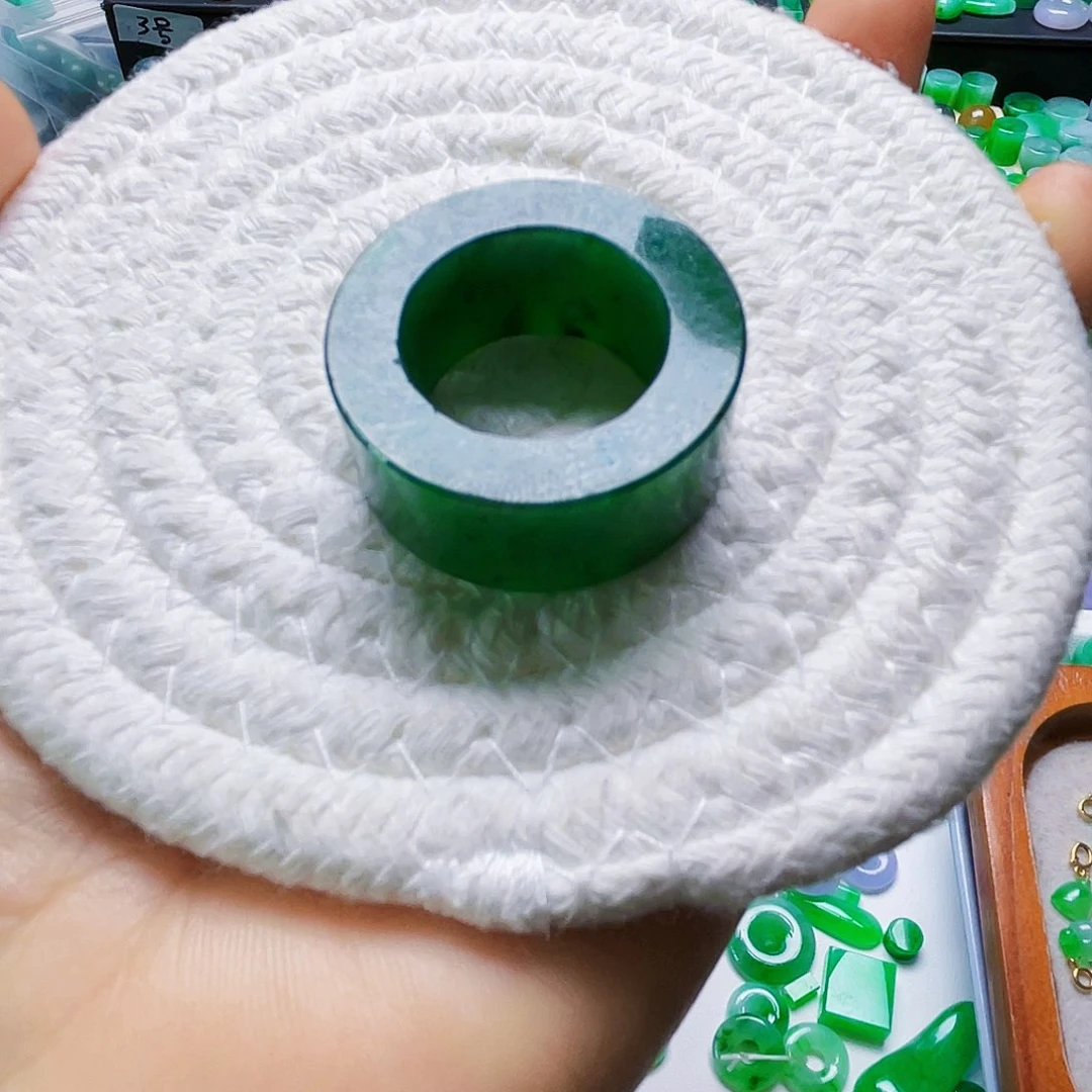 l***路翡翠戒指未镶嵌天然缅甸翡翠A货