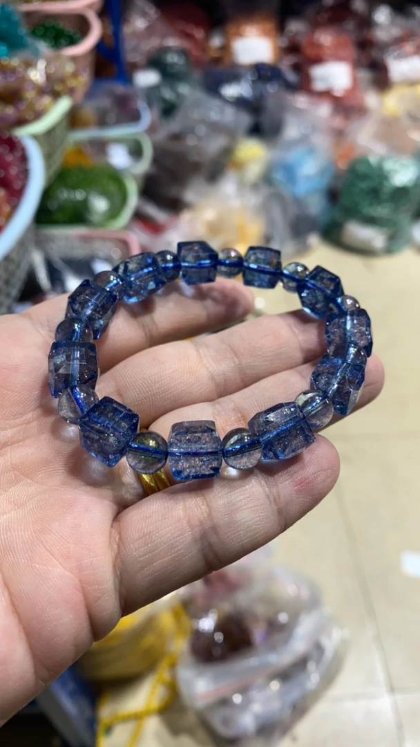 B761    蓝碧方糖手串