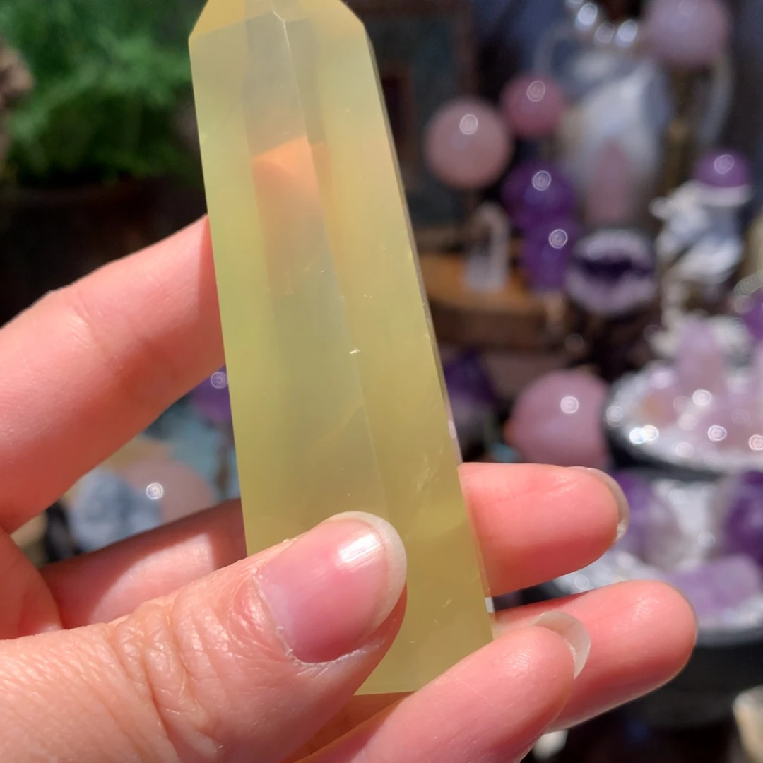 紫晶11未镶嵌黄水晶柱