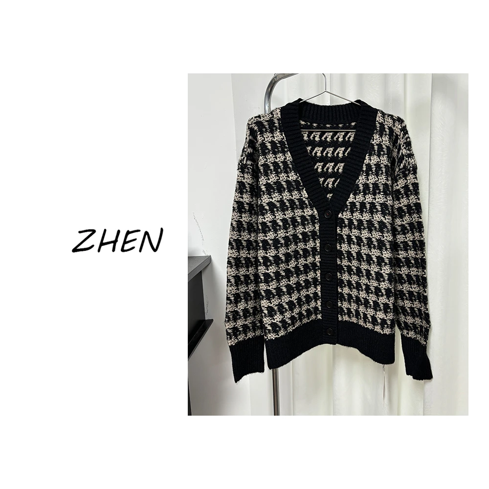 【ZHEN】K0935 2024新款时尚气质休闲百搭开衫上衣女