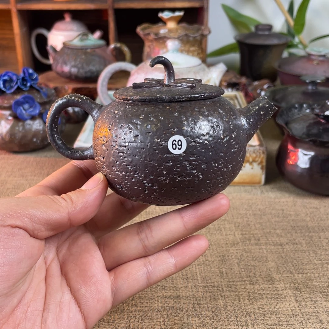 星空壶。柴烧。  69