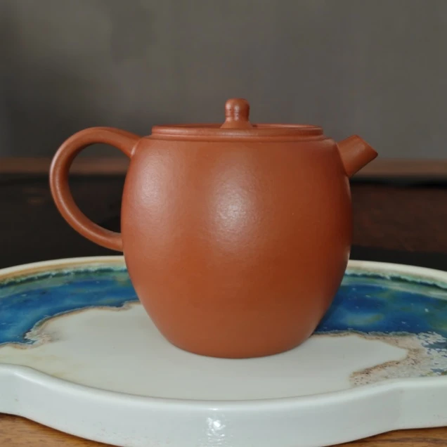 小苹果紫砂壶朱泥精致小巧