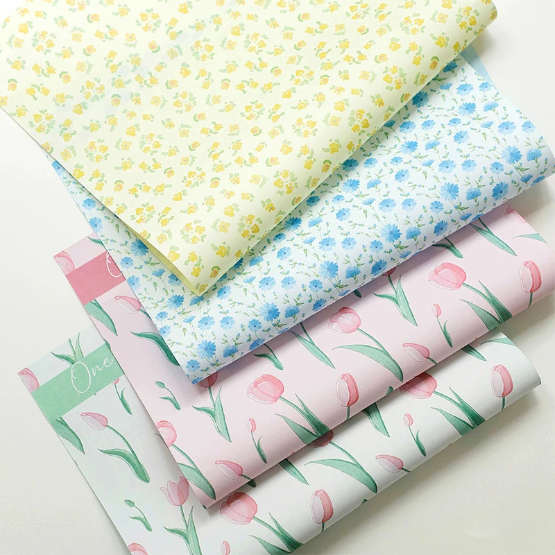 母亲节新款清新花季风华纸系列鲜花花束包装纸花店花艺材料资材