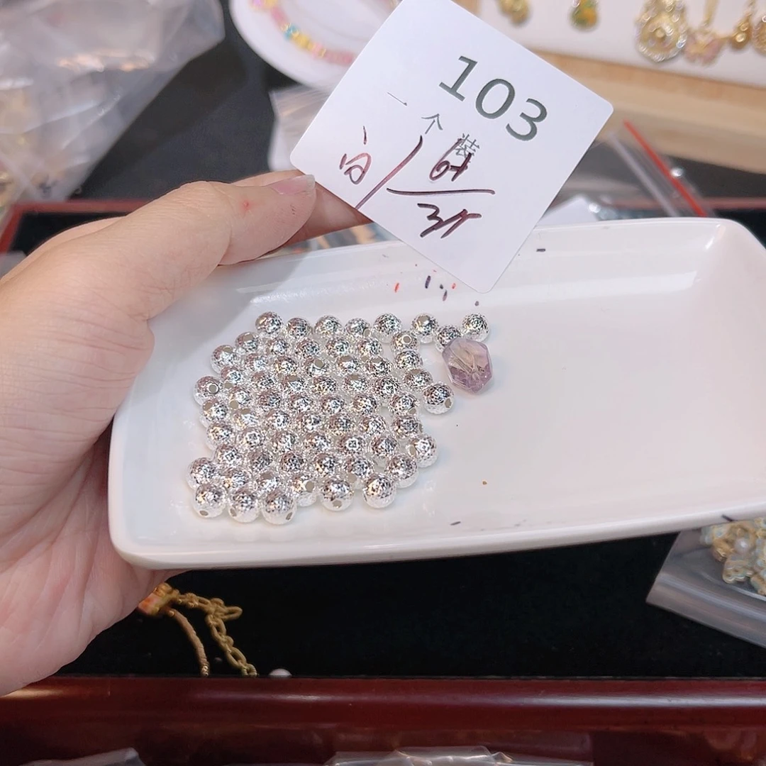 紫晶珠宝半成品银S925镶嵌103