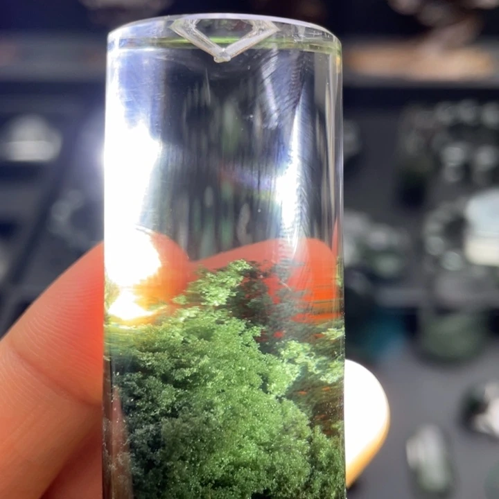 未镶嵌水晶颈饰绿幽灵聚宝盆柱子定制