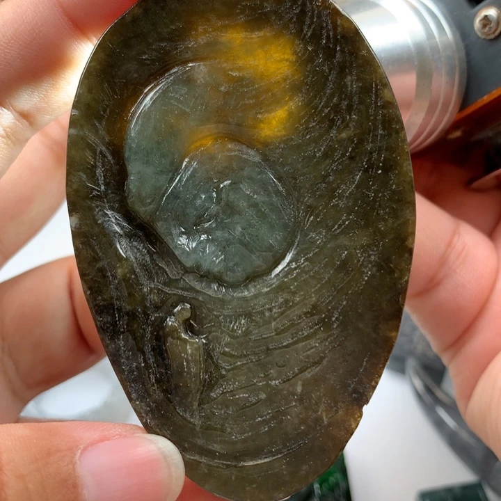 翡翠颈饰未镶嵌保真天然A货翡翠