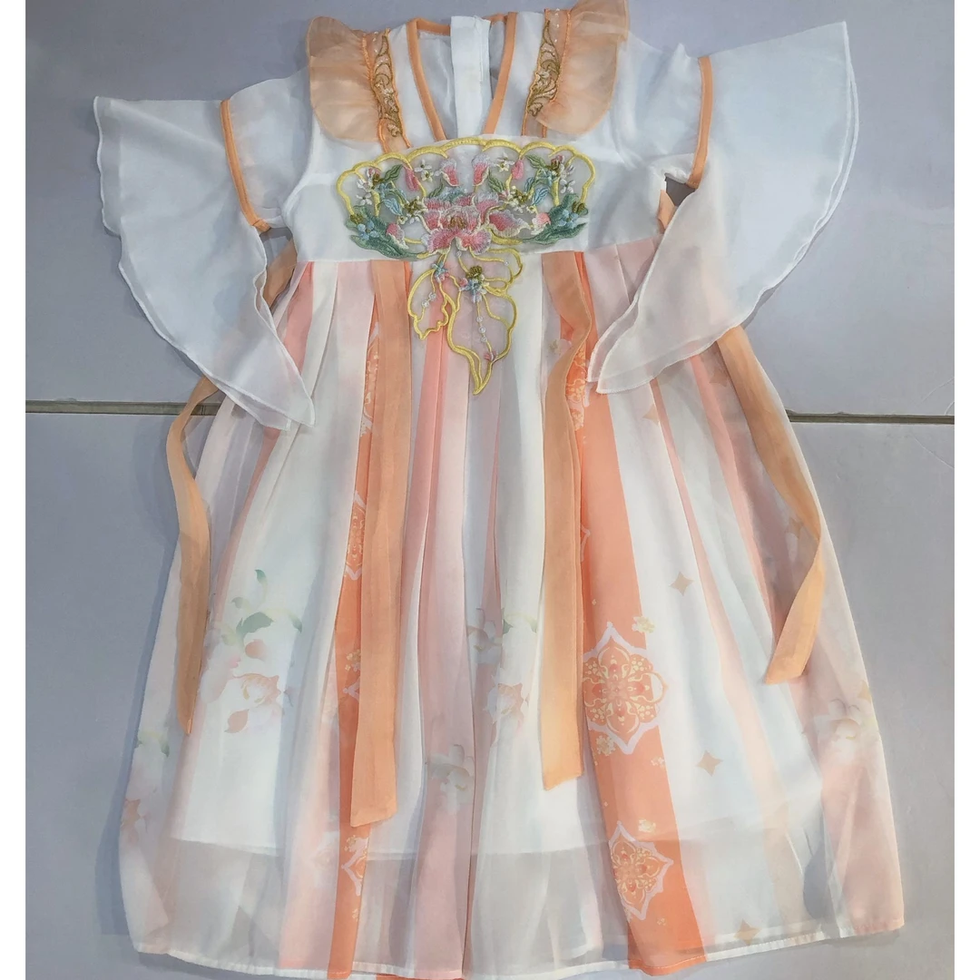 女童2024民族中国风女2025汉服夏装流浪丹宁风