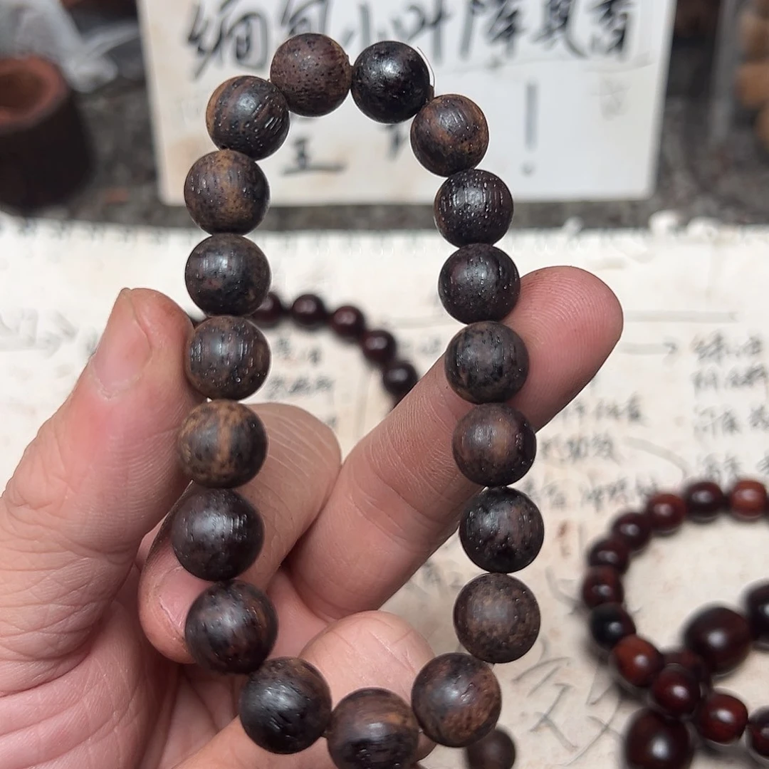 降真香手串/手链缅甸小叶降真香1.0圆珠紫油