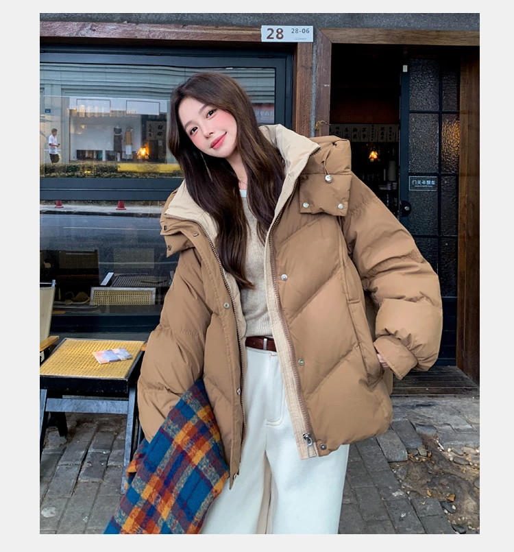 （非图片款）女常规短款韩系女款加厚茧型棉服棉衣加厚中长款百搭