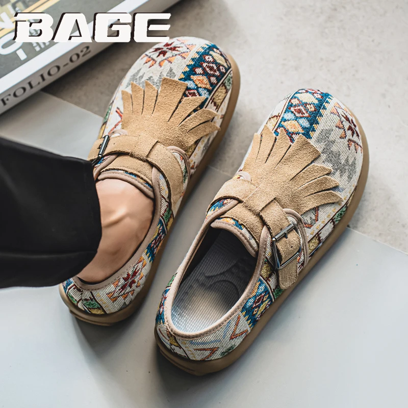 八哥大码46男鞋冬季透气休闲百搭布鞋男士小众原创开车国潮帆布鞋