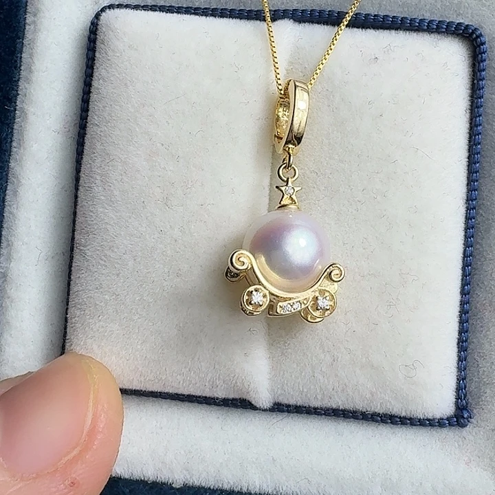 银S925镶嵌淡水珍珠颈饰