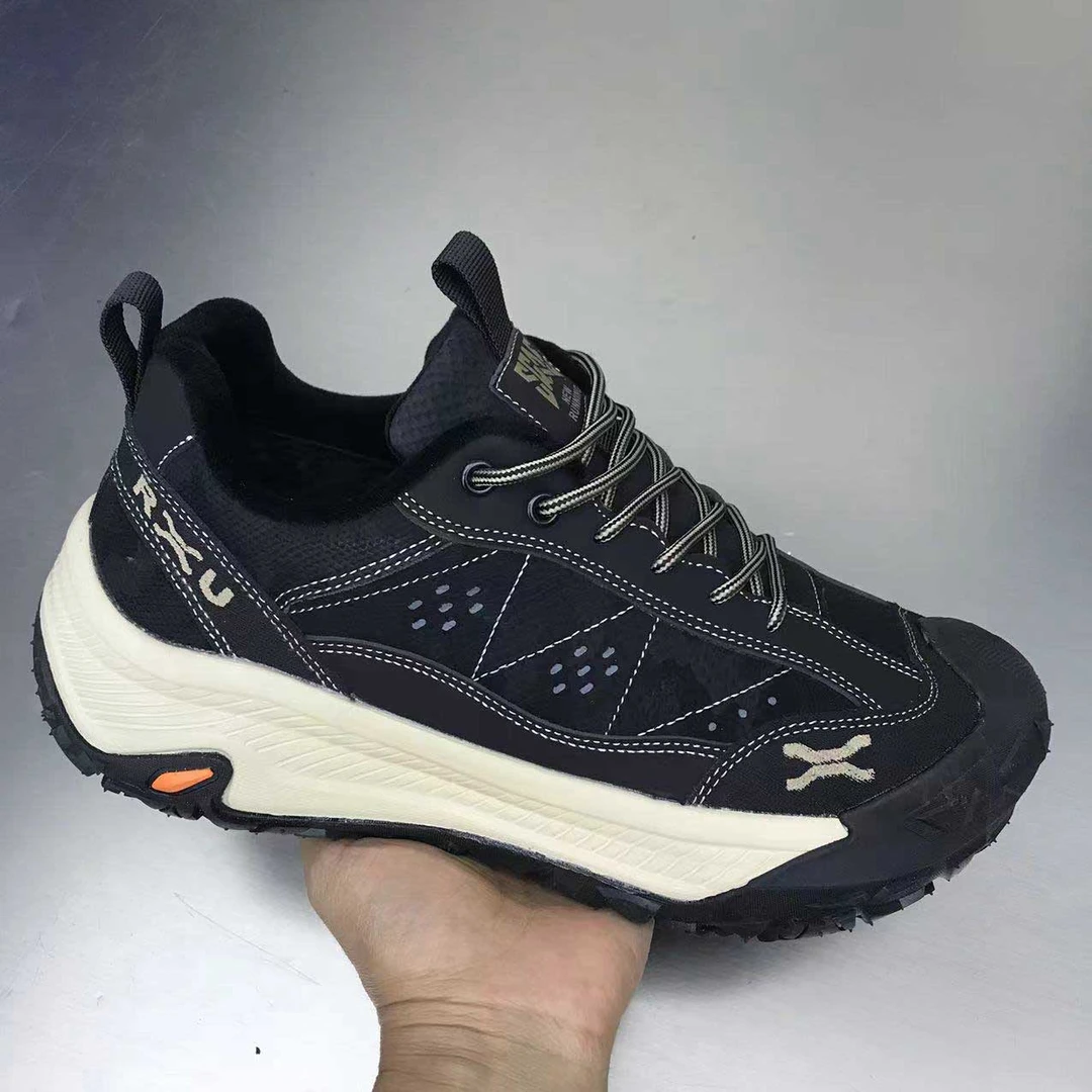 6837【棉】超纤男鞋系带 保暖韩版休闲男士棉鞋运动跑步鞋一脚蹬