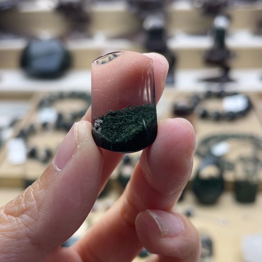 水晶颈饰未镶嵌绿幽灵吊坠