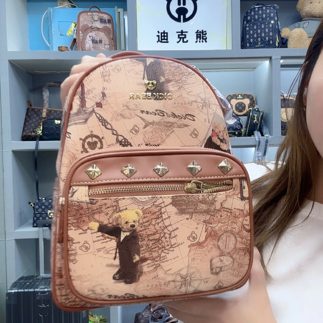PVC3323地图双肩包百搭
