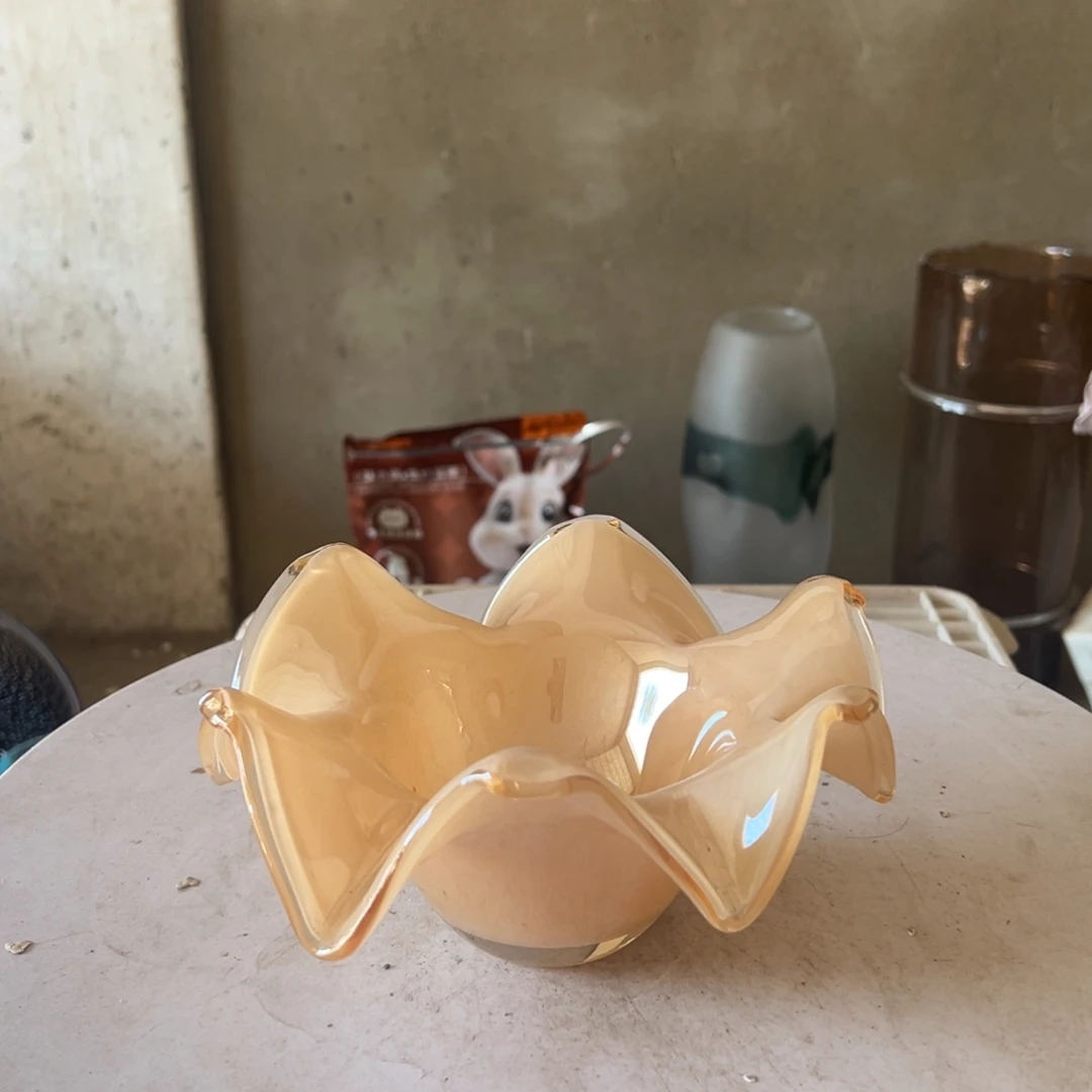 弘扬琉璃花器微瑕长17