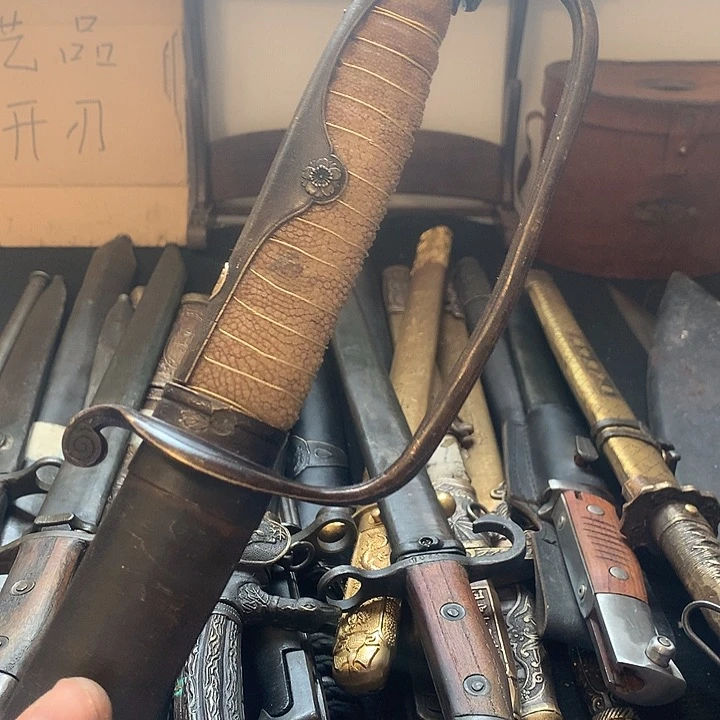 飞*铜摆件铜摆件马刀1000