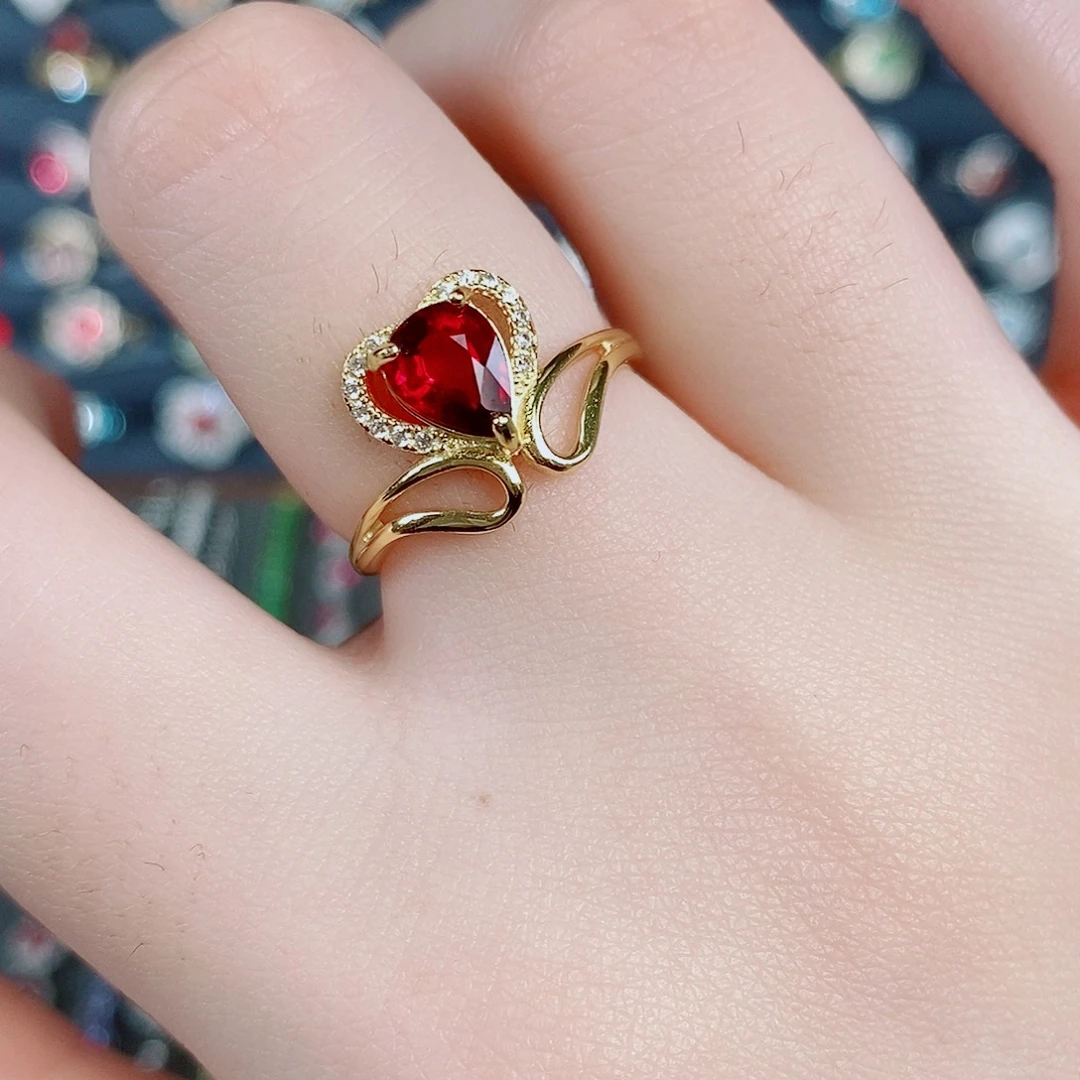 戒指碧玺银S925镶嵌