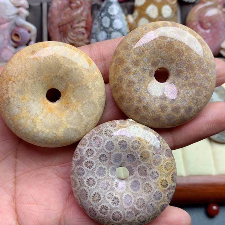 硅化珊瑚（珊瑚玉）颈饰未镶嵌