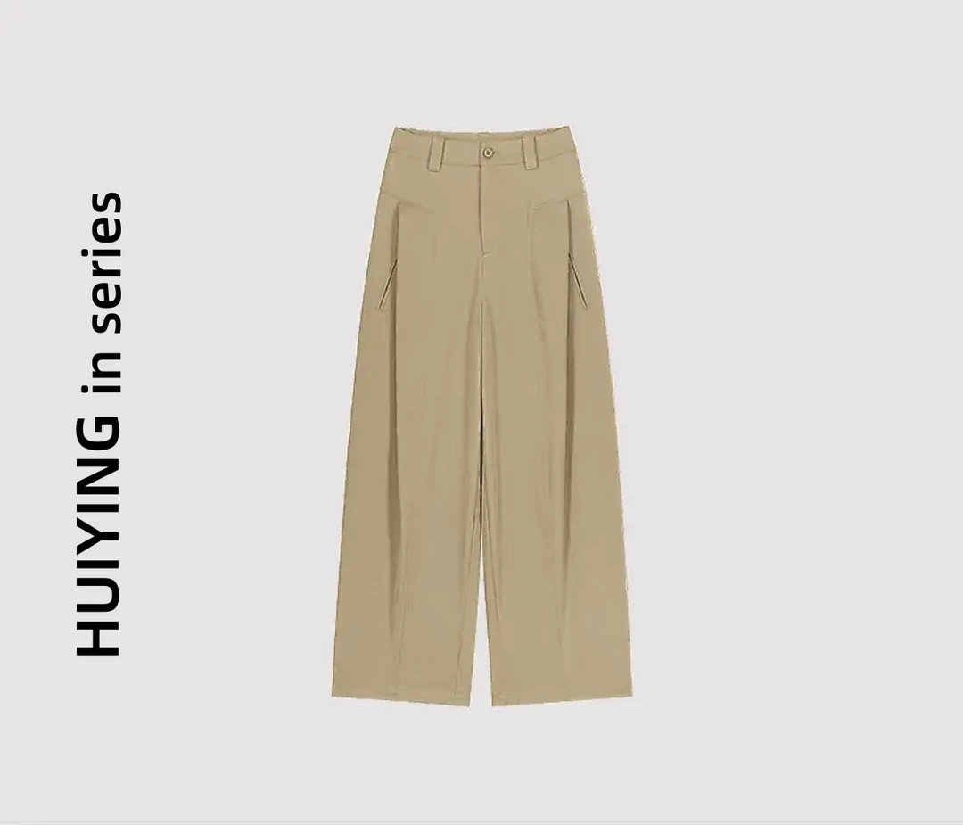 【舒柔特】九分夏季薄款风琴裤显瘦休闲裤阔腿裤宽松直筒女裤子