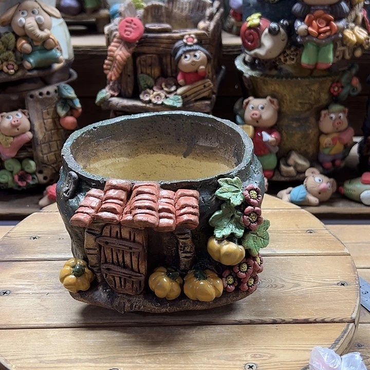 嘻哈多肉花盆百搭