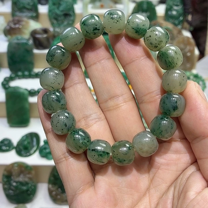 独山玉未镶嵌手串卡12.8