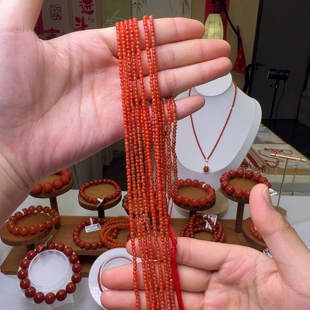 南红玛瑙未镶嵌手串2mm