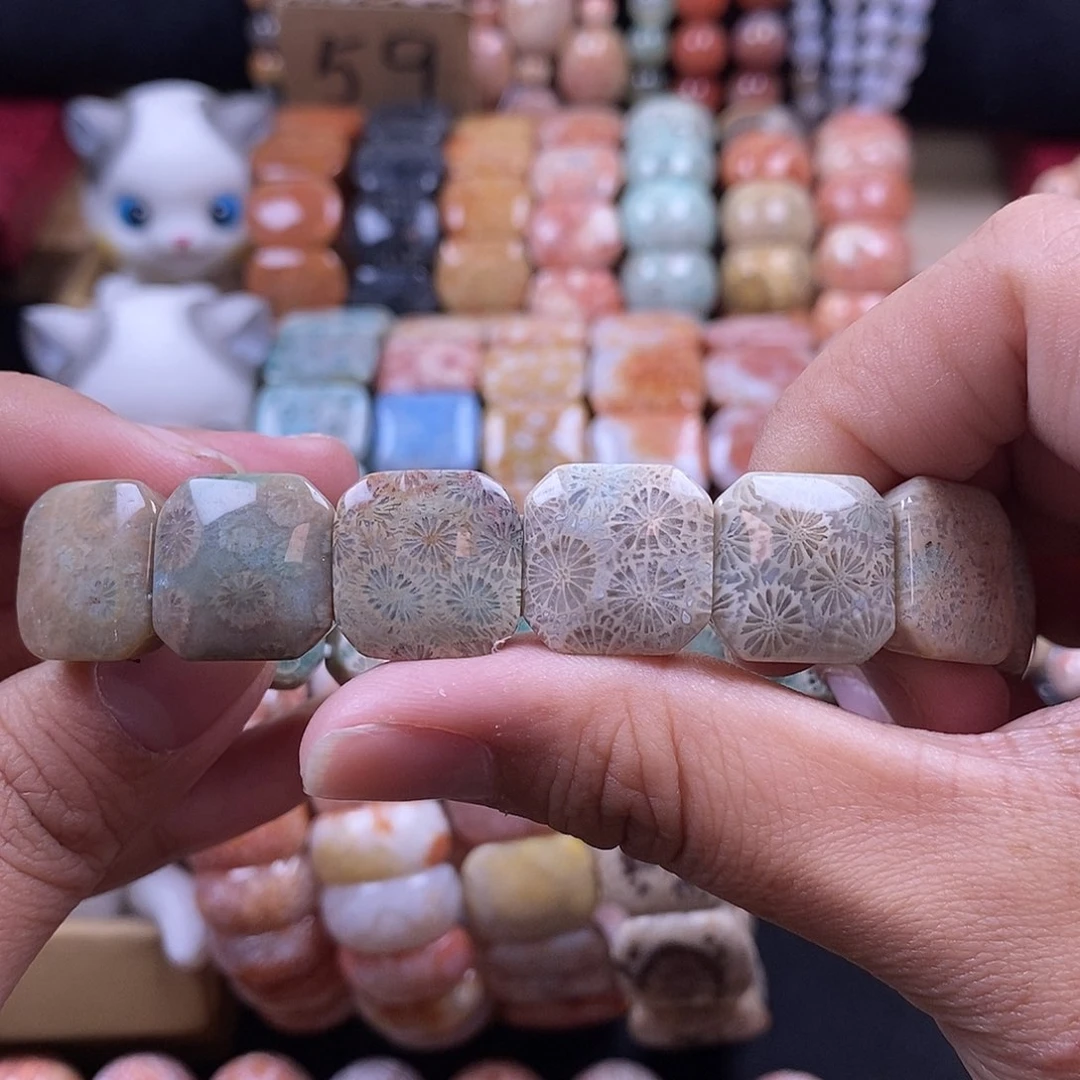 硅化珊瑚（珊瑚玉）手牌未镶嵌22