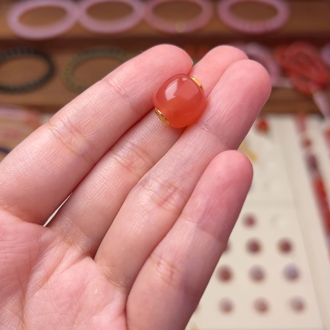 z***s玛瑙/玉髓18K金镶嵌配饰