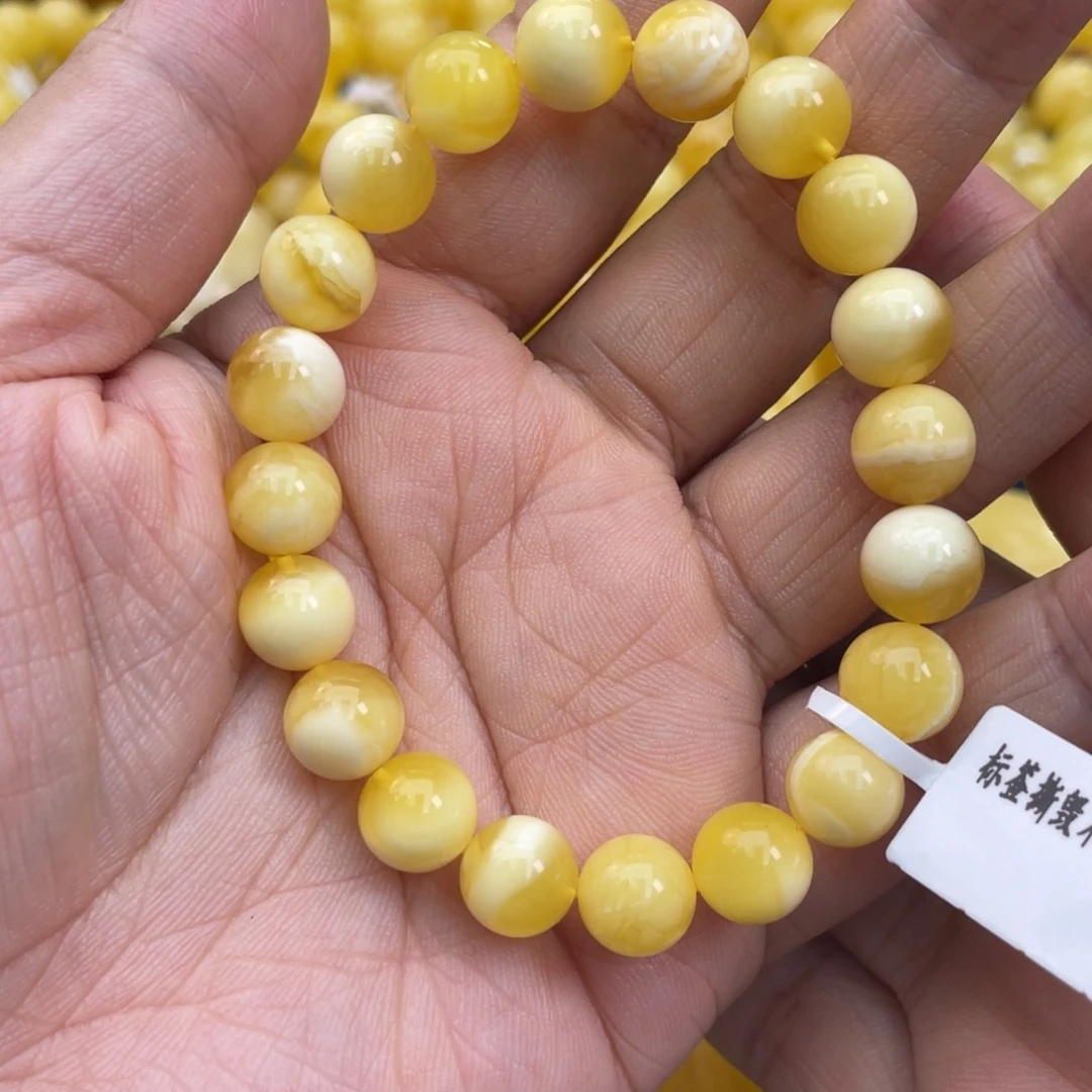 琥珀裸石未镶嵌琥珀蜜蜡9m m