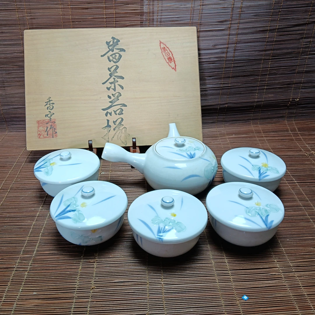 D88有田烧侧把壶茶道具套组