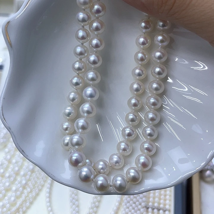 银S925镶嵌淡水珍珠颈饰