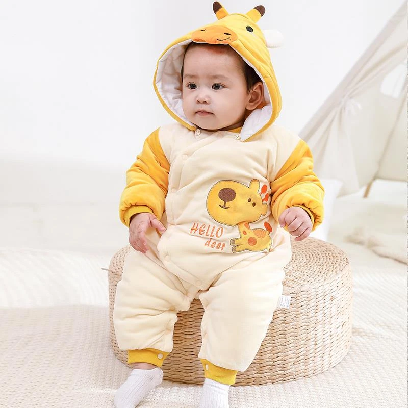 品牌撤柜~冬装外出抱衣衣套装宝宝加厚保暖加绒连体衣新生儿衣服