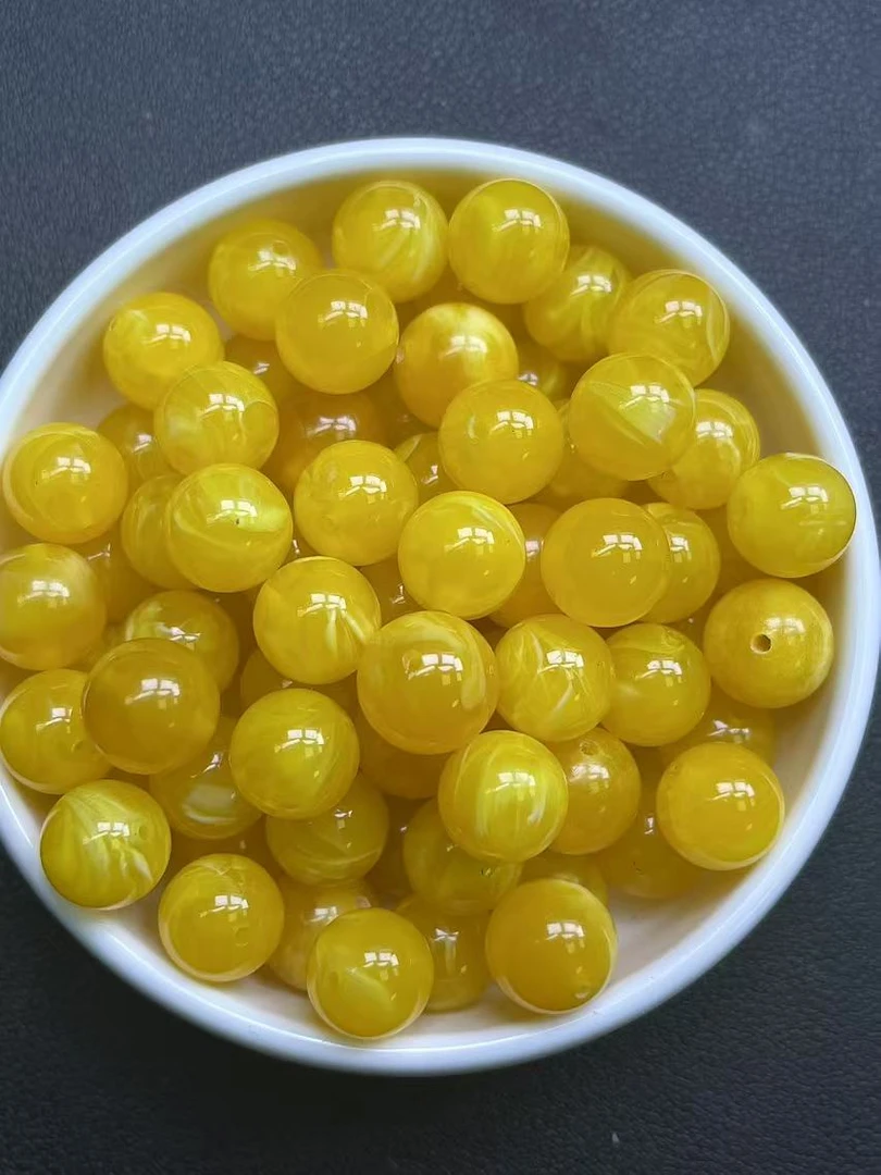 天然蜜蜡 散珠 金绞蜜Y1029 12MM 10颗（赠弹力绳）