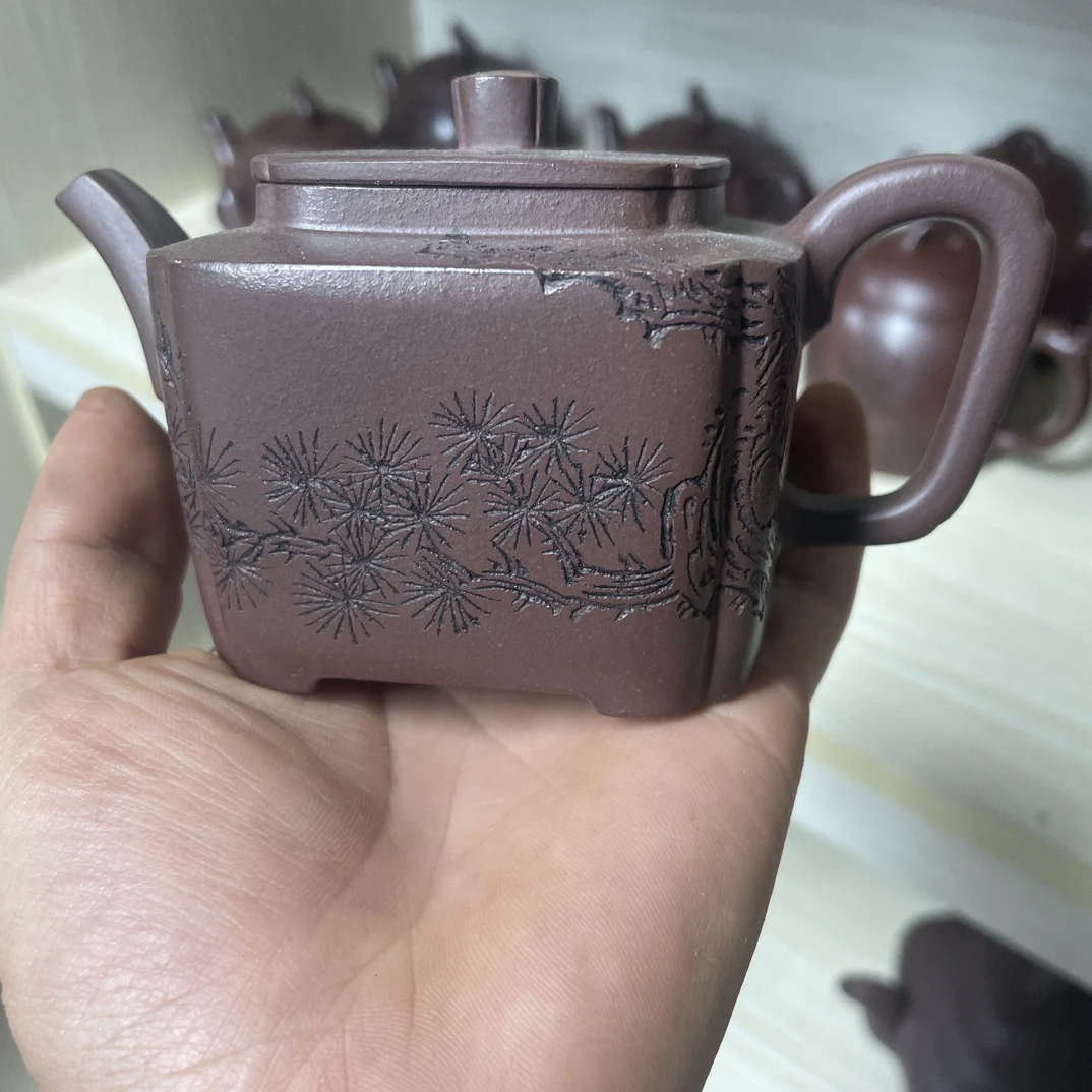 240CC  底槽青   四方制宜兴紫砂茶壶收藏送礼