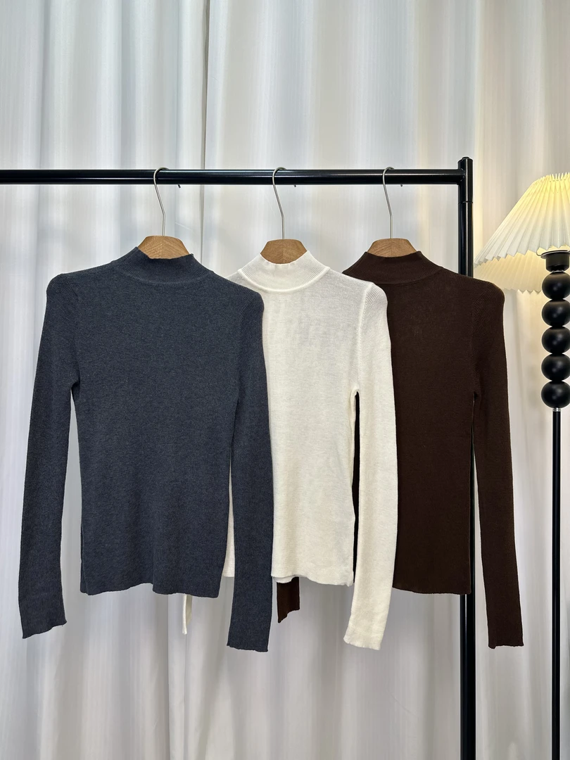 【辰光】南油特价打底衫针织薄款纯色打底百搭保暖含羊毛女款上装